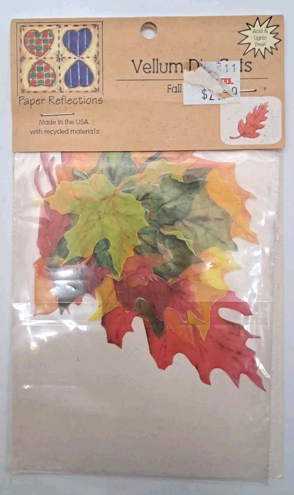 PAPER REFLECTIONS VELLUM DIE CUTS FALL LEAVES