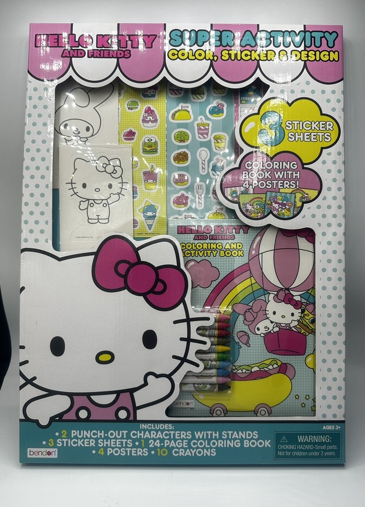 Hello Kitty color, sticker, and activity set