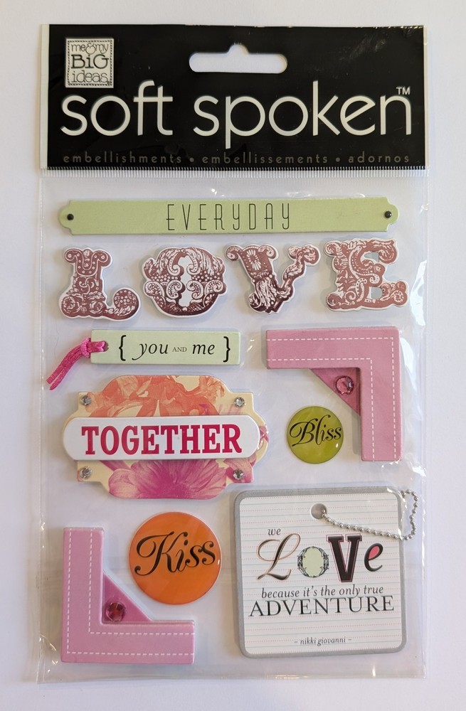 Everyday Love You & Me Kiss Valentine’s Day Scrapbooking Stickers By Soft Spoken