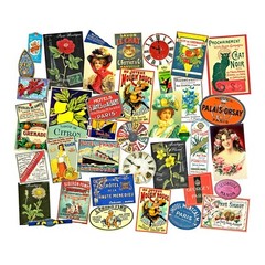 French Sticker, Paris Set, Deluxe Victorian Travel Theme Label, France, 3 Sheets