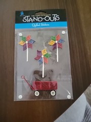 Provo Craft «Stand-Outs» Quilled Stickers Paper Crafting Vintage Pinwheels/Wagon
