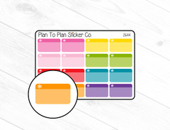 2644~~Tinted 1/2 Box with Asterisk Planner Stickers.