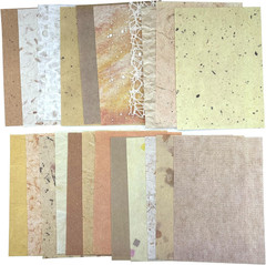 Textured Scrapbook Paper Mesh Fabric – Junk Journal Supplies Assorted Set 51 She