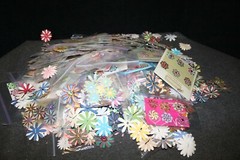 Huge Craft Lot Die Cut Flowers 3-D Dots Full Box 100’s & 100’s of pcs L1