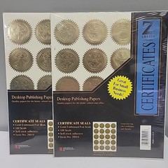 200 Pcs 2 Inches Gold Foil Certificate Seals Self Adhesive Embossed Z Grafix