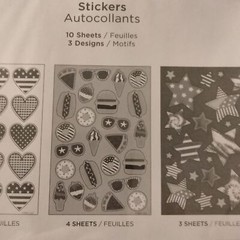 220 Patriotic Summer Stickers American Greetings July 4th Party Favor Craft