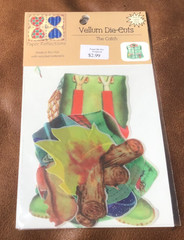PAPER REFLECTIONS VELLUM DIE CUTS THE CATCH FISHING THEME WADERS VEST TACKLE *