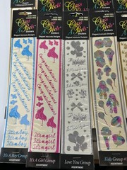 Lot of 48 Foil Textured Metallic Sticker Sheets Class A’ Peels Variety of Design