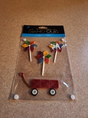 Provo Craft Stand-Outs~Wagon & Pinwheels~Quilled Stickers