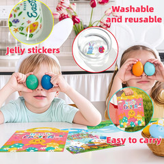 2 Sets Easter Reusable Sticker Books for Toddlers and Kids