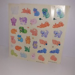 Vintage 80s Hallmark Stickers – Cats & Dogs Puppies & Kittens 2 Sheets 1985