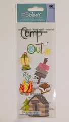 Jolee’s Camping Camp Out Cabin Fire S’mores Lantern Scrapbooking Stickers