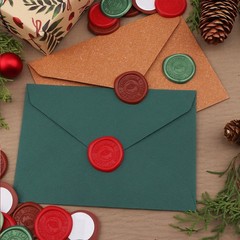 25Pcs Rosemary Style Wax Seal stickers Self Adhesive Envelope Seal Stickers