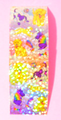 Vintage Lisa Frank Casey & Scottie Purple & White Dogs Sparkle Sticker Sheet