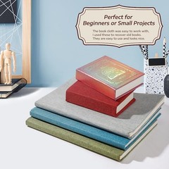 12Pcs Book Cloth for Book Binding 14x10in Linen Fabric Sheets 6 Colors DIY Craft