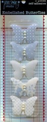 Lot of 5 Butterfly scrapbook stickers, K&Company, Sticko, Studio 112