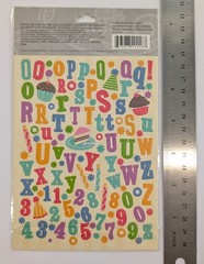 Confetti Birthday Alphabet Die-Cut Scrapbooking Stickers By K&Company
