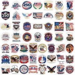 USA 250th Anniversary Stickers |50Pcs American Independence Day July 4th Waterpr