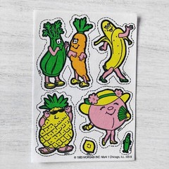 Vintage Mark 1 Scratch N Sniff 80s Iron-On Patch, Veggies Fruity Pineapple Scent