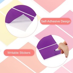120 Sheet Purple Label Stickers 3 x 2 Inch Rectangle Coding Labels for Office