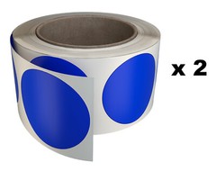 Round Dot Stickers 2″ (50mm) Blue Adhesive Color Coding Marking Labels 1200-Pack