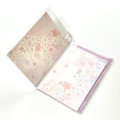 Japanese Sakura Stationery Set A4 File Notebook Wasi Stickers Kawaii Journal Kit