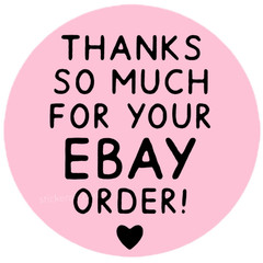 Thank You eBay Order Stickers – Round Labels for Packaging 2inch