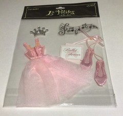 Paper Studio La Petites Ballet Ballerina 3D 3 D Stickers Set Of 2 Packs Sealed