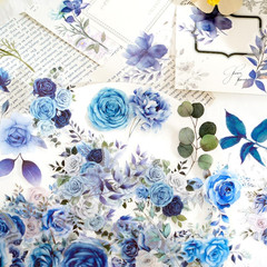 100 Pcs Daisy Camellia Stickers, White Flower Stickers for Scrapbooking Junk …