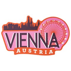 Vienna Weatherproof Vinyl Travel Sticker – Gift or Souvenir