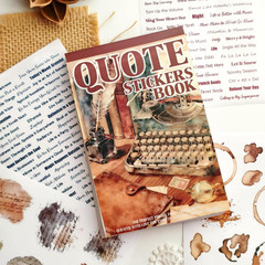 Transparent PET Quote Stickers, 48 Sheets 1100+ Pcs Scrapbook Supplies, Word Sti