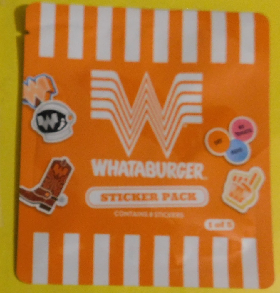 Whataburger Sticker Pack #1 of 5 Sealed Sharp Free Shipping