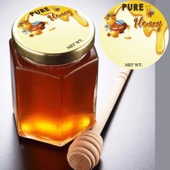 1.5 Inch Bee Thank You Stickers 500 Pcs Honey Jar Labels Self Adhesive