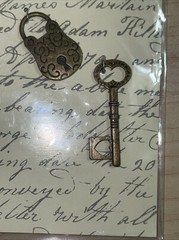 Michaels- 3 Packs Metal Icons Scrapbook Lock & Key Love Crafting Embellishments