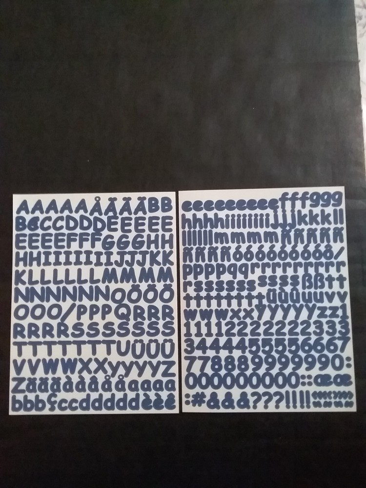 Creative Memories – Mini ABC/123 – Blue Sassy Stickers – One Sheet