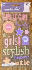 Sticko Girlie Girls Beauty Sassy Miss Priss Stylish Sleepover Cutie Diva Sticker