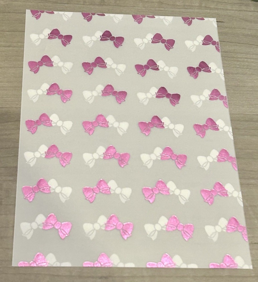 New Happie Scrappie Purple Bows Vellum Full Sheet