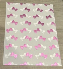 New Happie Scrappie Purple Bows Vellum Full Sheet