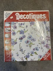 Vintage Decotiques Rub On Transfer D-70 Poppies & Forget-me-nots 2 Sheets