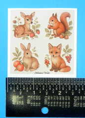 Animals & Fruits Mini Sticker Sheet