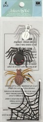 RARE Jolee’s 3-D epoxy stickers Halloween SPIDERS & WEB Fast FREE SHIP! 81288