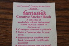 Rare 1982 Illuminations Fantasies Sticker sheet Unicorn Fantasy fairies sun moon