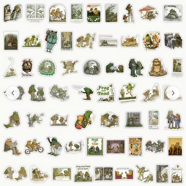 25 PIECE FROG & TOAD COLLECTION STICKERS SCRAPBOOK JUNK JOURNAL PHONE #29