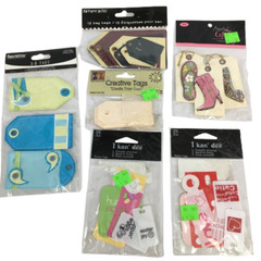Lot 24 Scrapbooking Metal Embellishments 3-D Gift Tags Magic Mesh Stickers Trims