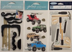 Lot of 11 Jolee’s Boutique Sticko Provo Scrapbooking Stickers TOOLS OUTDOORS