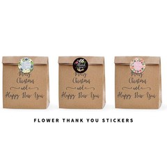 1000Pcs 1 inch Floral Thank You Stickers Envelope Gift Packaging Decor Labels