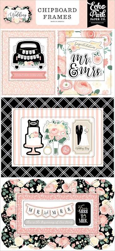 Wedding Chipboard 6X13-Frames