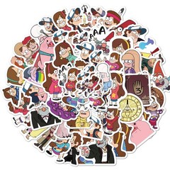50Pcs Gravity Falls Stickers Pack Waterproof Sticker Cartoon