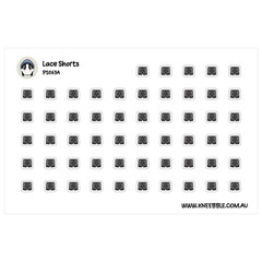 Lace Shorts Planner Stickers – Cute Floral Lace Decorative Sticker Set for Organ