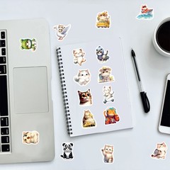 200/100/50PCS Cute Cartoon Kitten Graffiti Stickers for Bicycle Hand Account Pen
